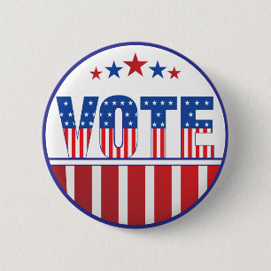 Badge Rond 5 Cm Vote Élections de 2024