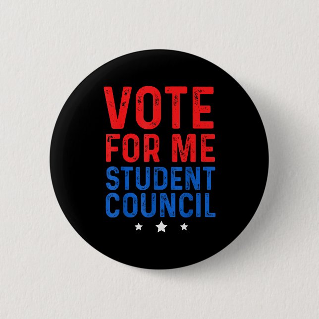 Badge Rond 5 Cm Vote For Me Student Council  (Devant)