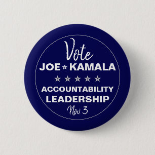 Badge Rond 5 Cm Vote Joe Biden Kamala Harris Modèle 2020