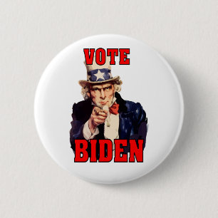 Badge Rond 5 Cm Vote Joe Biden Oncle Sam 2024