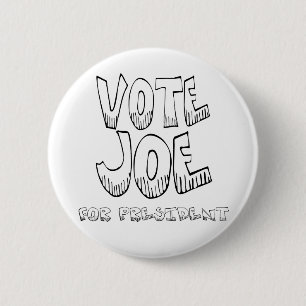 Badge Rond 5 Cm Vote Joe - bouton