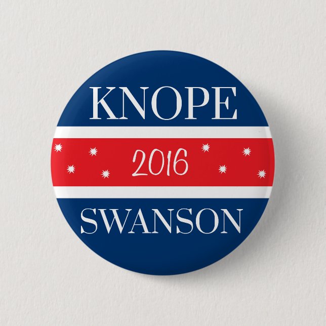Badge Rond 5 Cm Vote Knope (Devant)