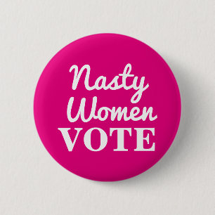 Badge Rond 5 Cm Vote méchant de femmes : Bouton 2016