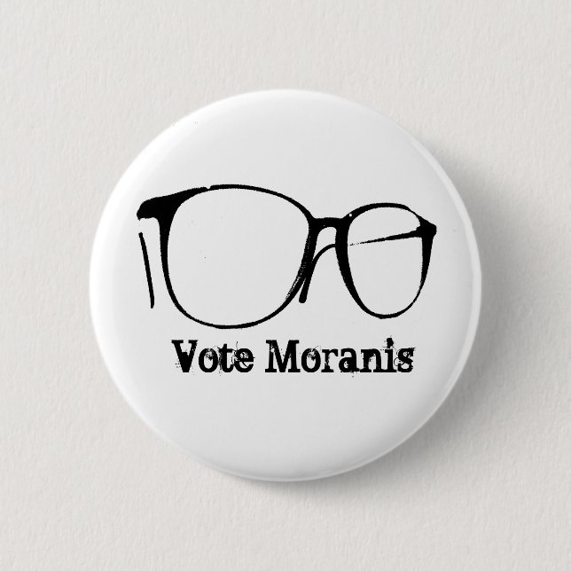 Badge Rond 5 Cm Vote Moranis (Devant)