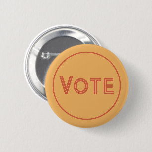 Badge Rond 5 Cm Vote Muted Orange