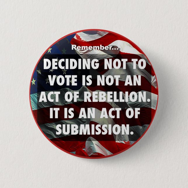 BADGE ROND 5 CM VOTE - NE SOUMETTEZ PAS (Devant)