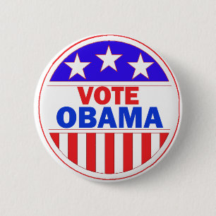 Badge Rond 5 Cm Vote Obama