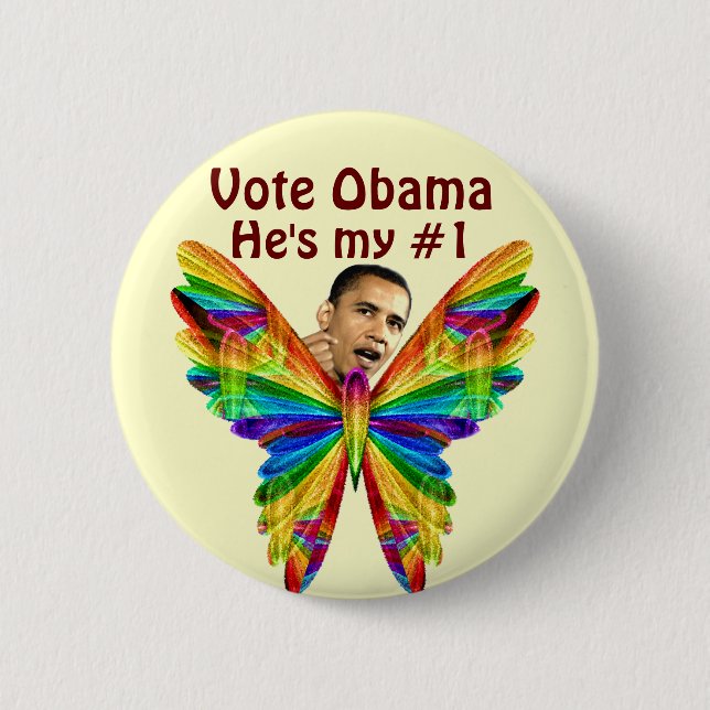 Badge Rond 5 Cm Vote Obama (Devant)