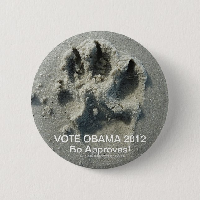 BADGE ROND 5 CM VOTE OBAMA 2012 BO APPROUVE ! (Devant)