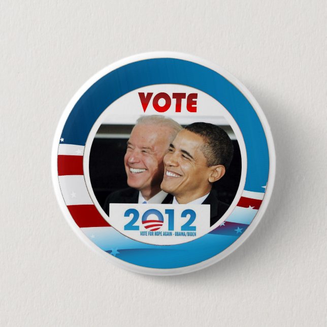 Badge Rond 5 Cm Vote Obama/Biden 2012 (Devant)