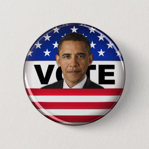 Badge Rond 5 Cm Vote Obama - bouton