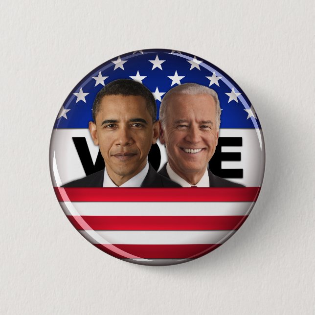 Badge Rond 5 Cm Vote Obama et Biden (Devant)