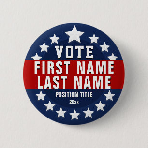 Badge Rond 5 Cm Vote personnalisé