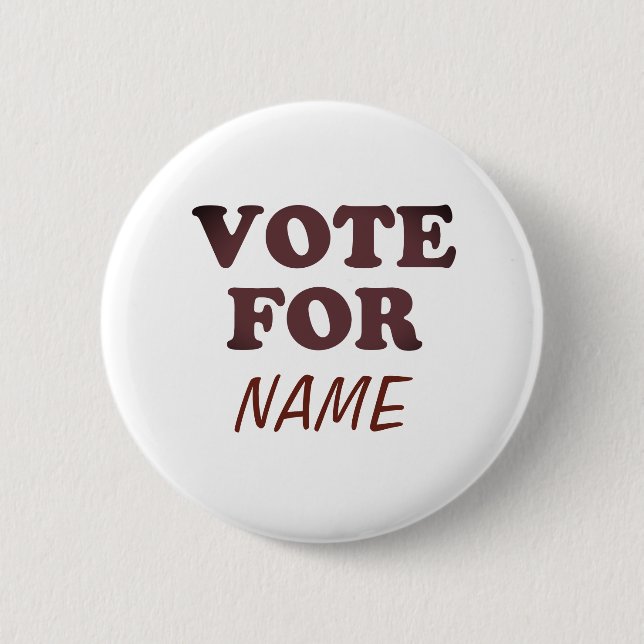 BADGE ROND 5 CM VOTE POUR (Devant)