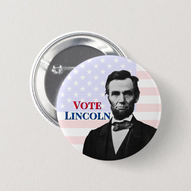 Badge Rond 5 Cm Vote pour Abraham Lincoln (Devant & derrière)