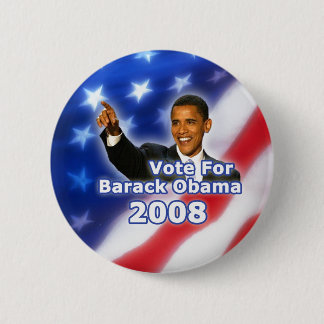 Badge Rond 5 Cm Vote pour Barack Obama Button