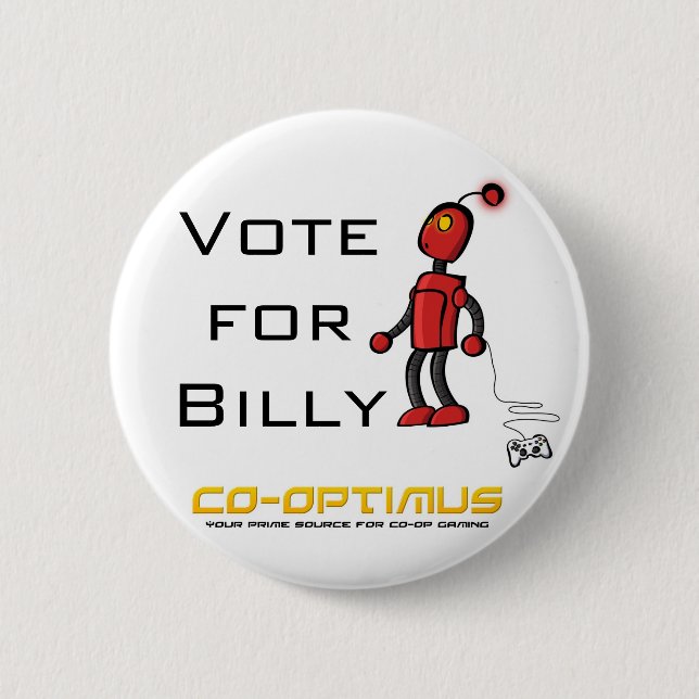 Badge Rond 5 Cm Vote pour Billy (Devant)