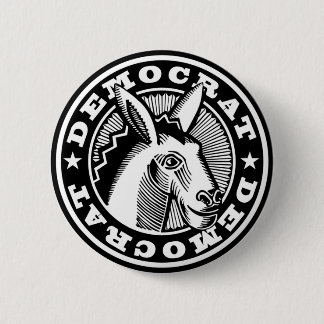 BADGE ROND 5 CM VOTE POUR DÉMOCRATE