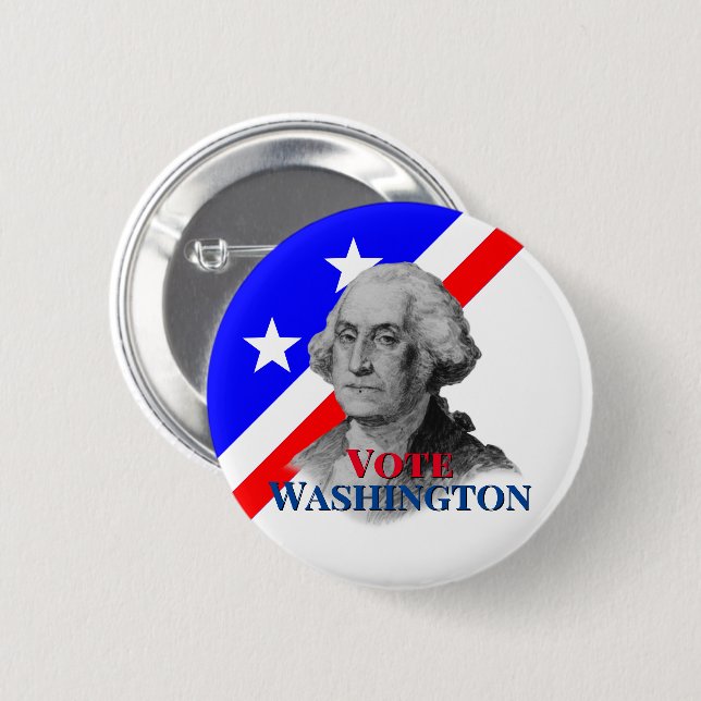Badge Rond 5 Cm Vote pour George Washington (Devant & derrière)