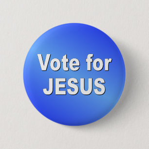 BADGE ROND 5 CM VOTE POUR JÉSUS