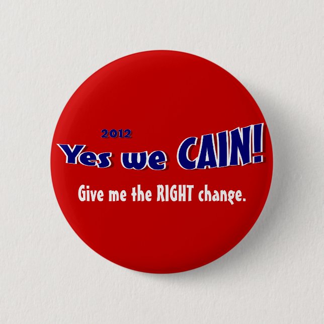Badge Rond 5 Cm Vote pour le Pin de Herman Caïn (Devant)