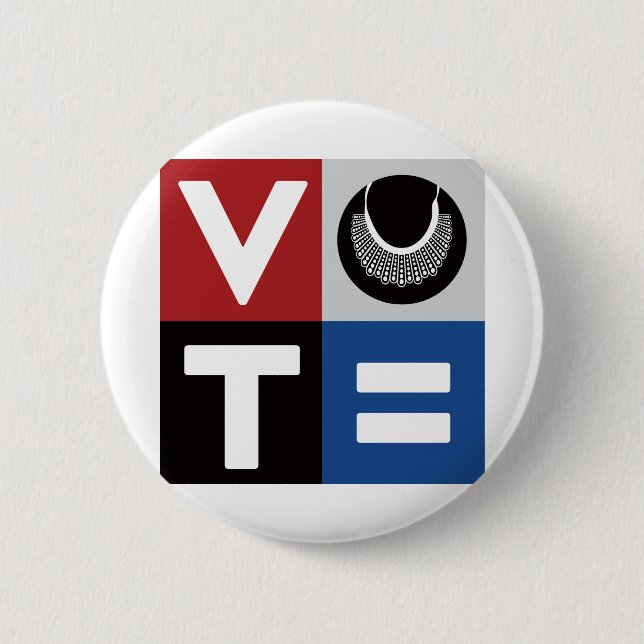Badge Rond 5 Cm Vote pour l'égalité RBG pour tous (Devant)