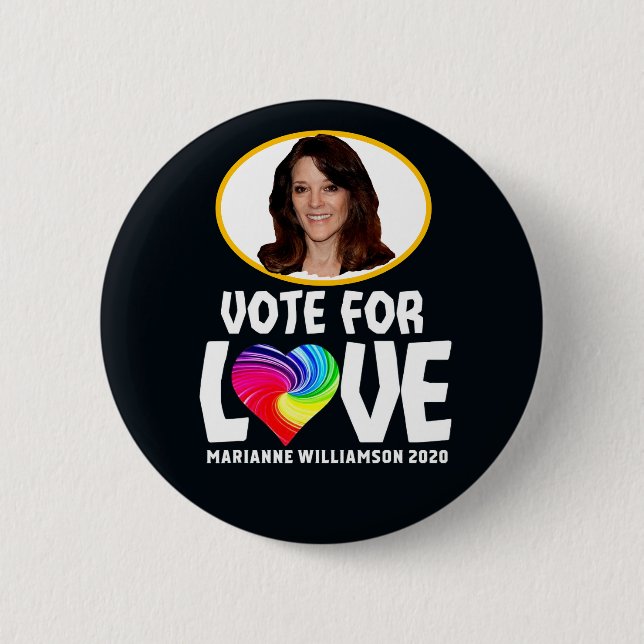 Badge Rond 5 Cm Vote pour Marianne Williamson 2020 (Devant)