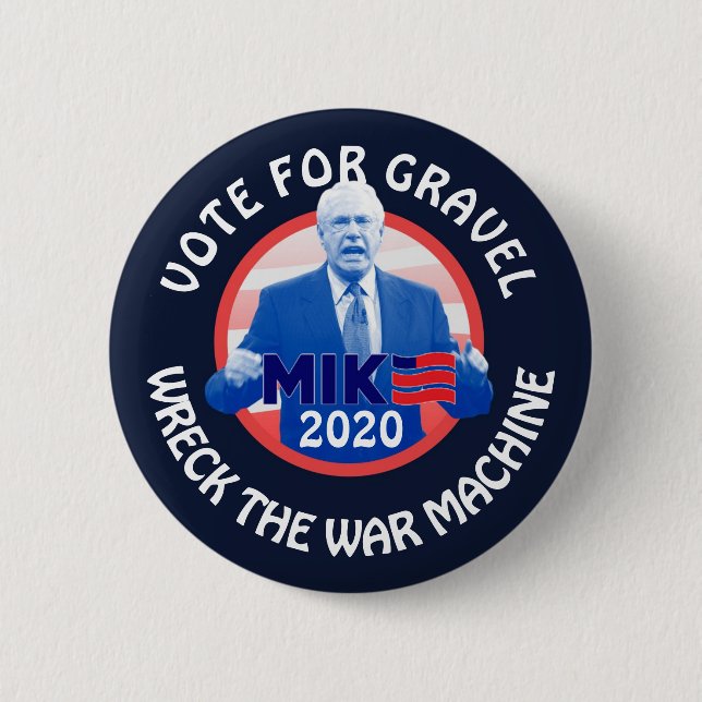 Badge Rond 5 Cm Vote pour Mike Gravel 2020 (Devant)