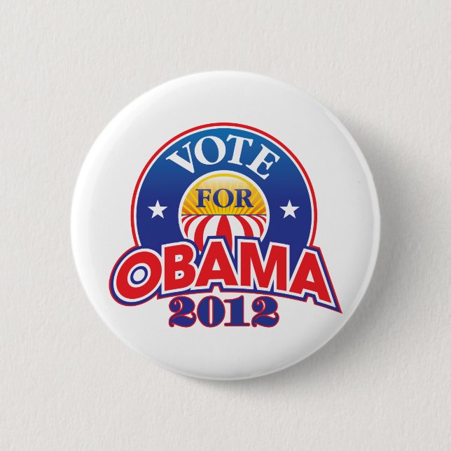 Badge Rond 5 Cm Vote pour Obama 2012 (Devant)