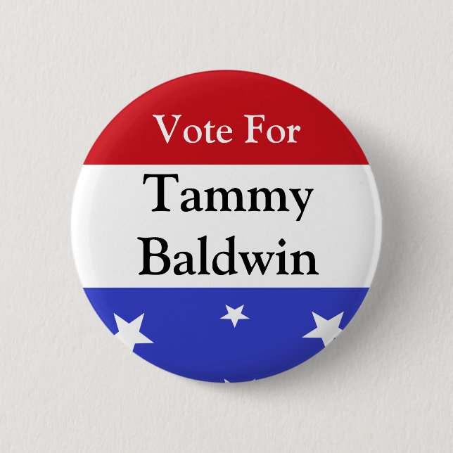 Badge Rond 5 Cm Vote pour Tammy Baldwin Button (Devant)