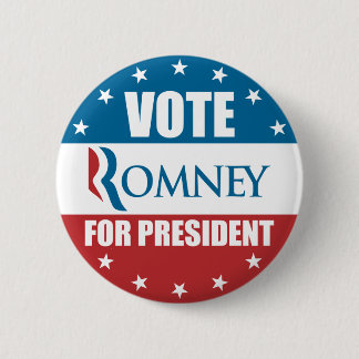 Badge Rond 5 Cm Vote Romney pour le Président Button