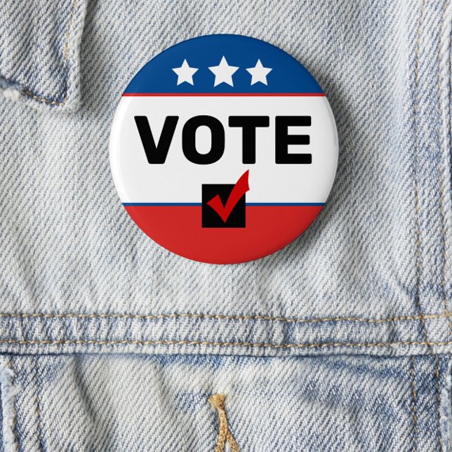 Badge Rond 5 Cm ⭐️ VOTE Simple Non-Partisan 2026 Année électorale  (⭐️Simple VOTE Non-Partisan 2026 US Election Year Button
)