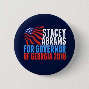 Badge Rond 5 Cm Vote Stacey Abrams pour le gouverneur 2018 de la