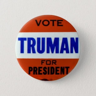 Badge Rond 5 Cm Vote vintage de bouton de campagne de Truman pour