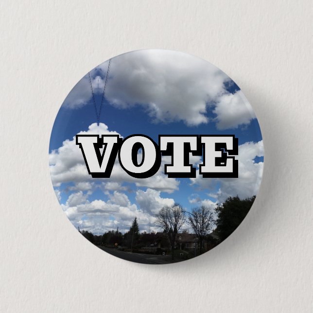 Badge Rond 5 Cm VOTE (Vous Pouvez Changer le Mot) (Devant)