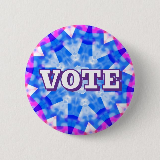 Badge Rond 5 Cm VOTE (Vous Pouvez Changer les Mots) (Devant)