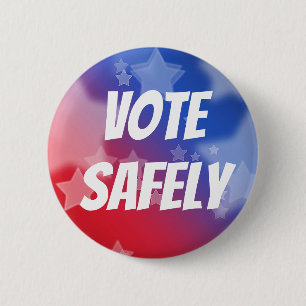Badge Rond 5 Cm Voter en toute sécurité