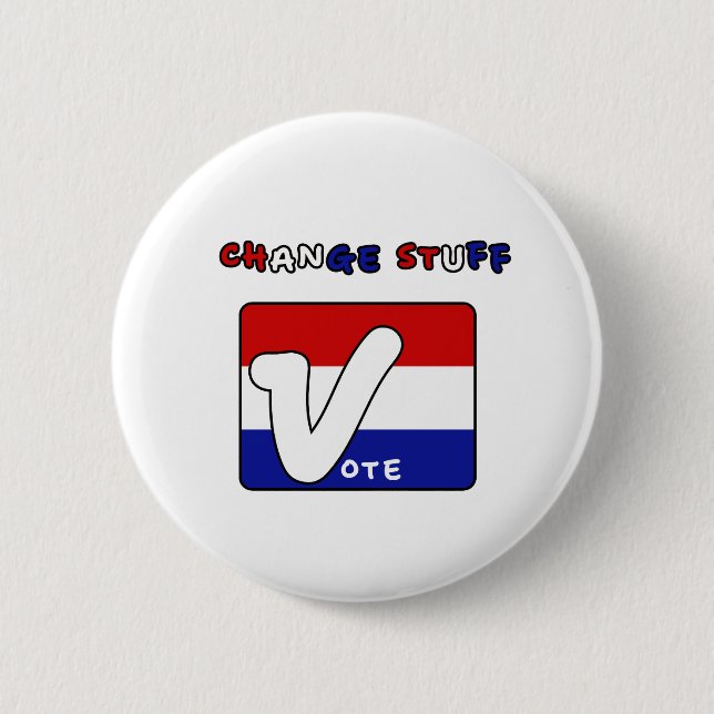 Badge Rond 5 Cm Voter et changer les choses (Devant)