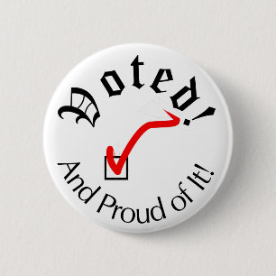 Badge Rond 5 Cm Voter fier