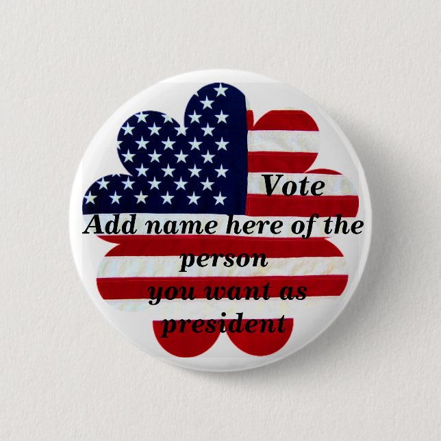 Badge Rond 5 Cm Voter pour le président ?_Button (Devant)