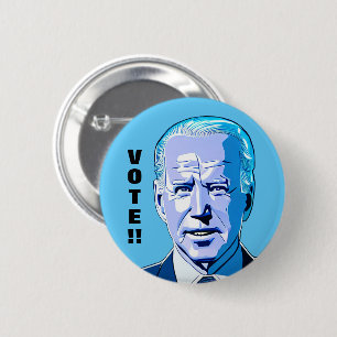 Badge Rond 5 Cm VOTEZ ! ! Joe Biden Oeuvre 1 Texte et couleurs per