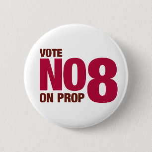 Badge Rond 5 Cm Votez non sur la proposition 8 de la Californie