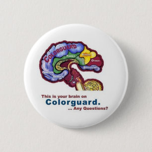 Badge Rond 5 Cm Votre cerveau sur Colorguard