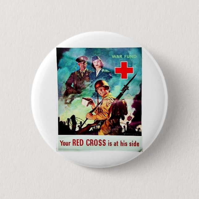 Badge Rond 5 Cm Votre Croix-Rouge (Devant)