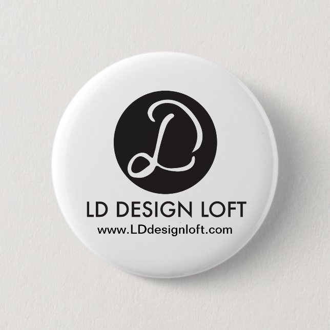 Badge Rond 5 Cm Votre Logo Ici, Simple, Personnalisable (Devant)
