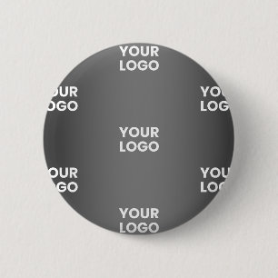 Badge Rond 5 Cm Votre logo simple répétitif   Dégradé noir et gris