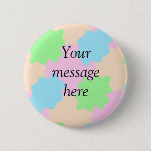 Badge Rond 5 Cm Votre message ici ajouter du texte nom boho coloré
