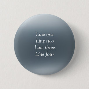 Badge Rond 5 Cm Votre message ici fond métallisé gris bleu