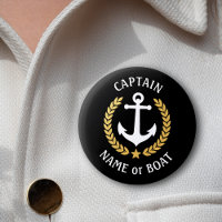 Votre nom de bateau Capitaine Ancre Gold Laurel Bl