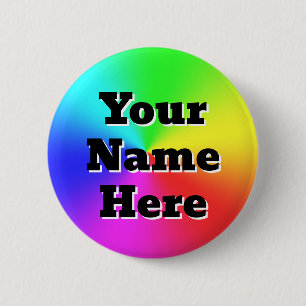 Badge Rond 5 Cm Votre nom ici ( vous pouvez modifier les mots )